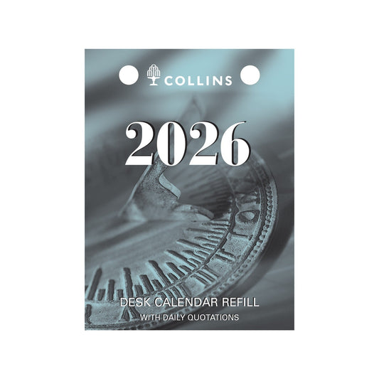 DESK CALENDAR REFILL COLLINS 2026 76X102MM DCRT TOP PUNCH