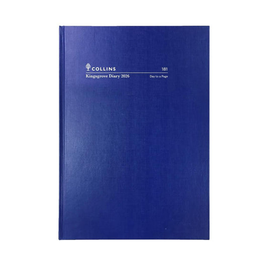 DIARY 2026 COLLINS KINGSGROVE A5 181.P59 1DTP BLUE