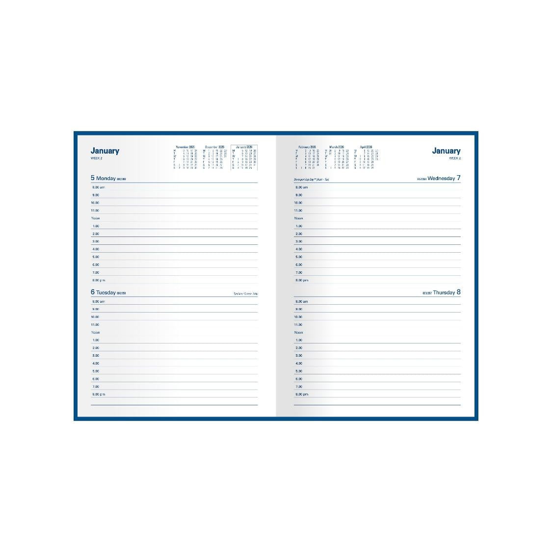 DIARY 2026 COLLINS KINGSGROVE A5 281.P59 2DTP BLUE