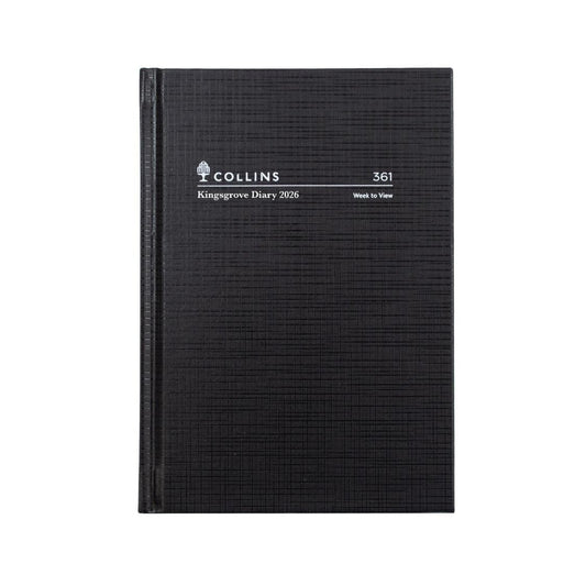 DIARY 2026 COLLINS KINGSGROVE A6 361.P99 WTV BLACK