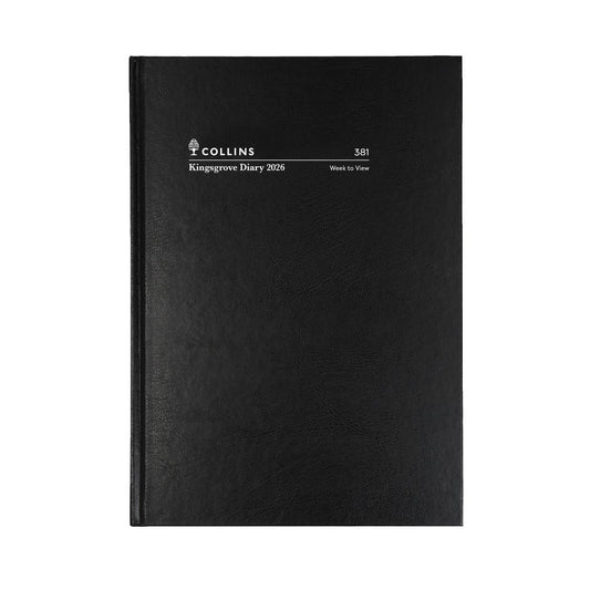 DIARY 2026 COLLINS KINGSGROVE A5 381.P99 WTV BLACK