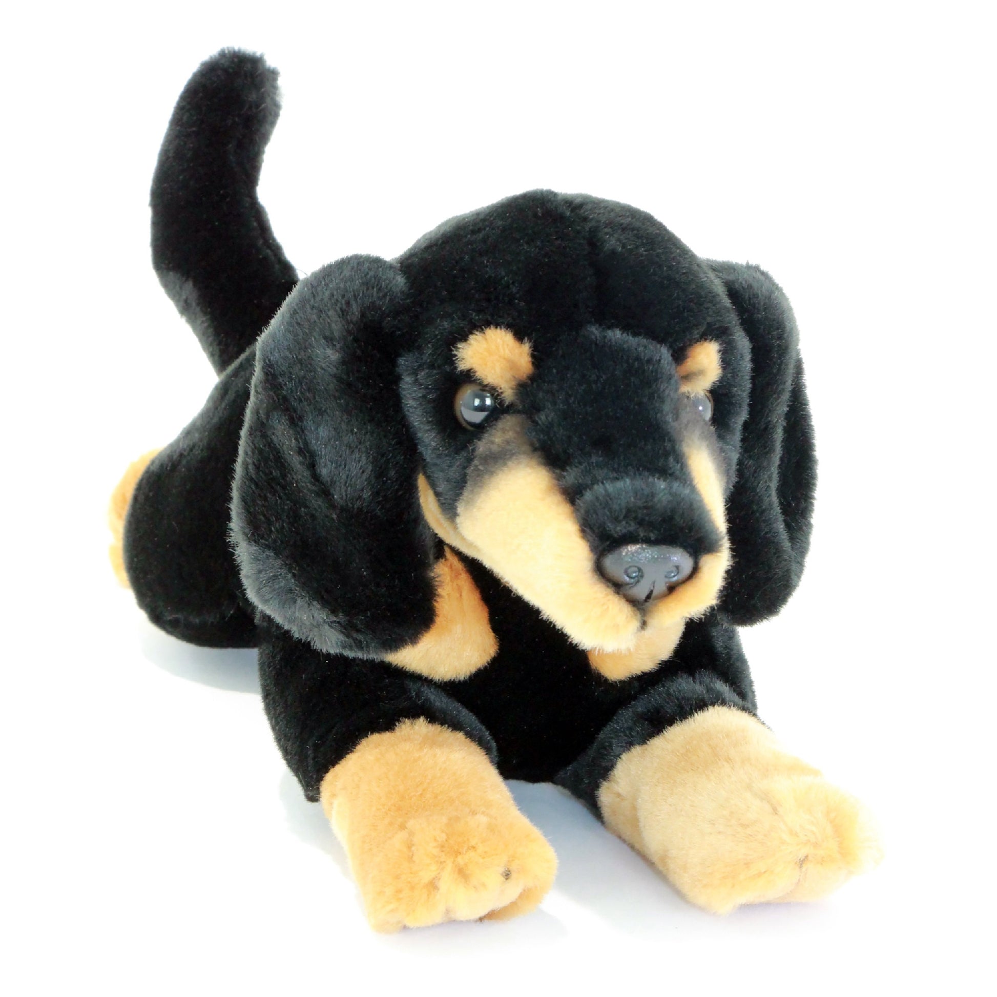 FRANKIE (DACHSHUND - 30cm FLOPPY, BLACK AND TAN)