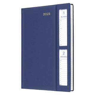 DIARY 2025 COLLINS BELMONT A5 287W.V59 PVC 2DTP WINDOW FACE NAVY