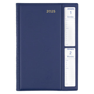 DIARY 2025 COLLINS BELMONT A5 287W.V59 PVC 2DTP WINDOW FACE NAVY