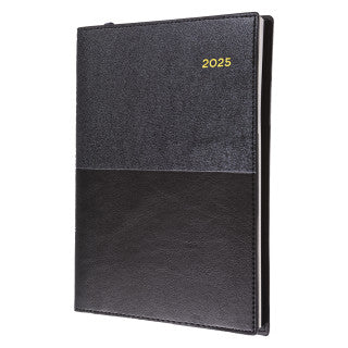 DIARY 2025 COLLINS VANESSA A5 285.V99 2DTP BLACK