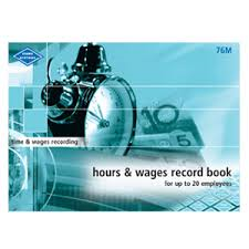 HOURS & WAGES RECORD BOOK ZIONS 76M MED