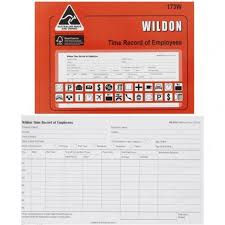 TIME RECORD BOOK WILDON 173