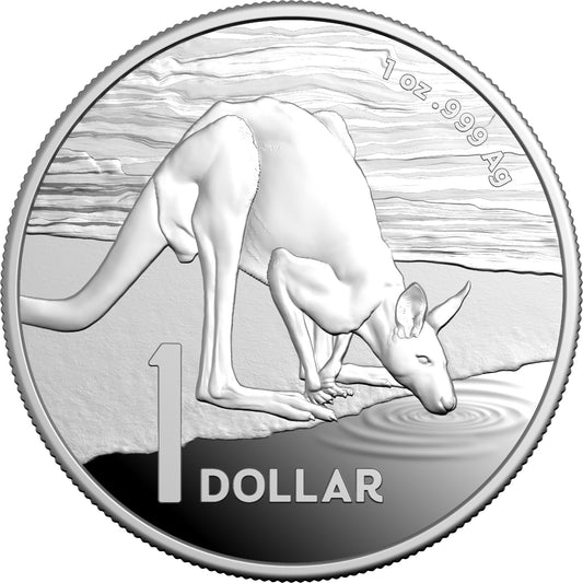 KANGAROO SERIES 2024 1$ 1oz FINE SILVER PROOF COIN