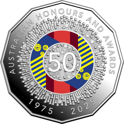 2025 Six Coin Coloured Year Set Proof - 50th Anniversary of the Australian Honours and Awards System - Royal Australia Mint