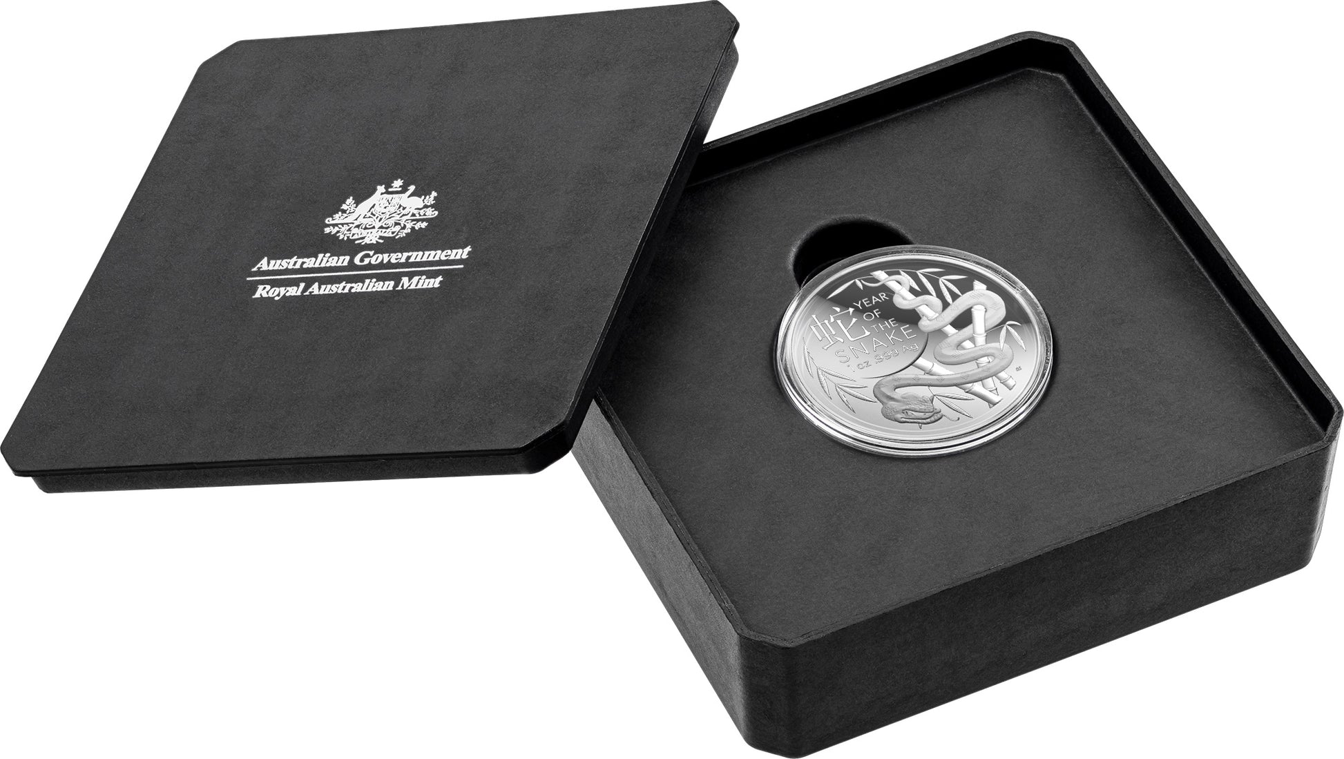 RAM LUNAR SERIES YEAR OF THE SNAKE 2025 $5 1oz FINE SILVER PROOF DOMED COIN