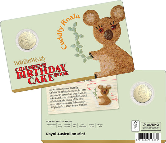 RAM AWW CHILDRENS BIRTHDAY COOKBOOK $1 COIN CUDDLY KOALA