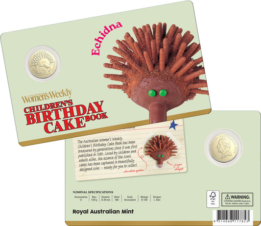 RAM AWW CHILDRENS BIRTHDAY COOKBOOK $1 COIN ECHIDNA