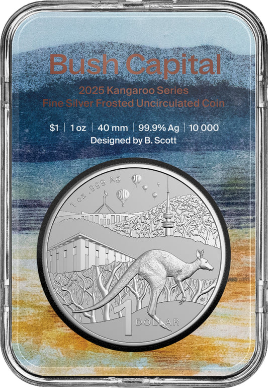 KANGAROO SERIES 2025 $1 1 OZ FINE SILVER FROSTED UNCIRCULATED COIN ROYAL AUSTRALIA MINT