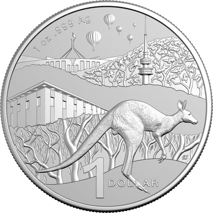 KANGAROO SERIES 2025 $1 1 OZ FINE SILVER FROSTED UNCIRCULATED COIN ROYAL AUSTRALIA MINT