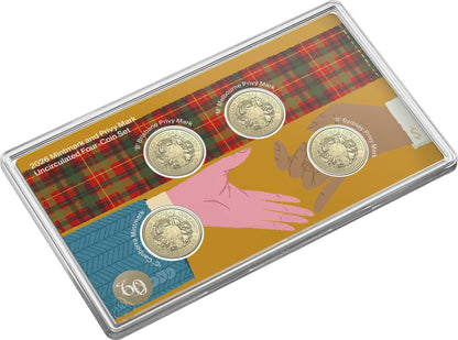 COIN PACK 4 COIN SET $1 2026 UNC C MINTMARK & PRIVYMARK 60TH ANNIVERSARYOF DECIMAL CURRENCY
