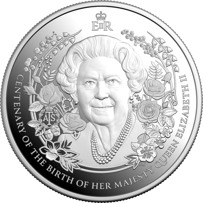QUEEN ELIZABETH II CENTENARY OF BIRTH $5 2026 PROOF AG 1oz