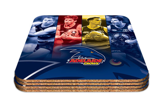 AFL PLAYER COASTER SET 4 ADELAIDE