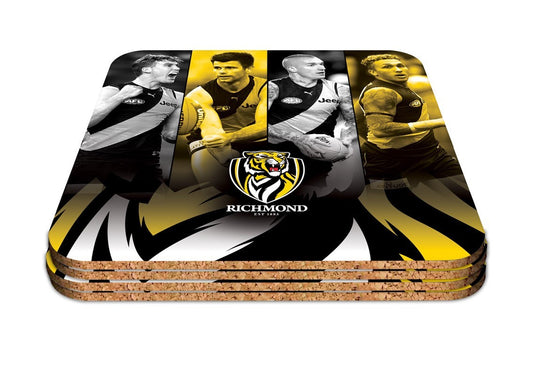 AFL PLAYER COASTER SET 4 RICHMOND 