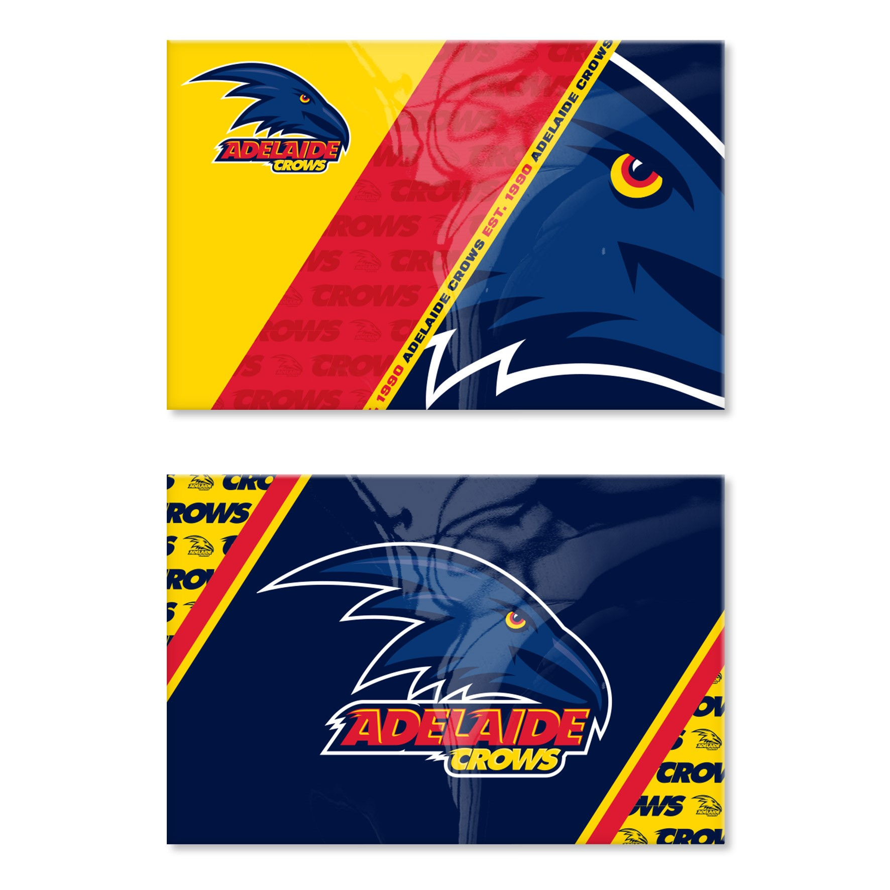 AFL MAGNETS SET OF 2 ADELAIDE CROWS