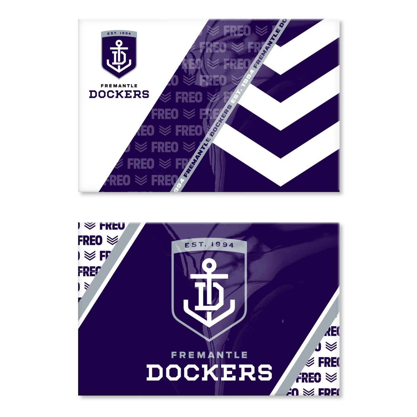 AFL MAGNETS SET OF 2 FREMANTLE DOCKERS