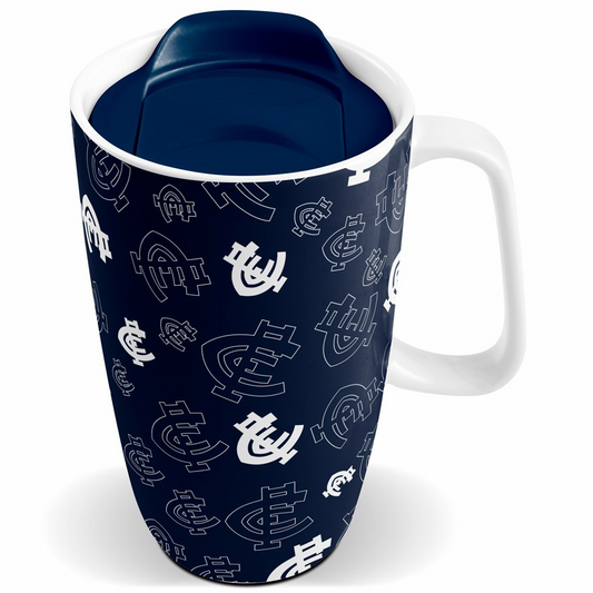 AFL TRAVEL MUG W/HANDLE CARLTON BLUES