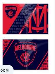 AFL MAGNETS SET OF 2 MELBOURNE DEMONS