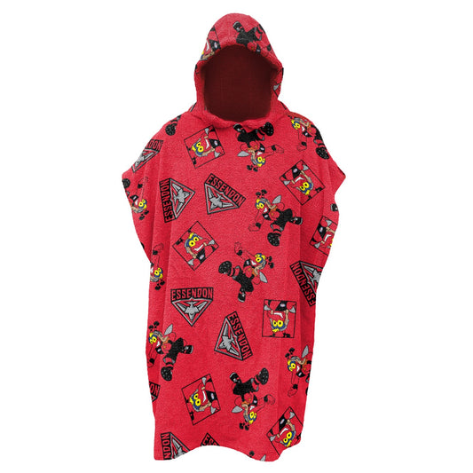 AFL YOUTH HOODED BEACH TOWEL ESSENDON 