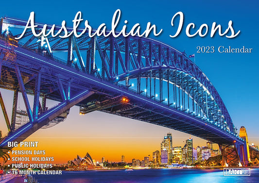 CALENDAR 2025 BIG PRINT AUSTRALIAN ICONS