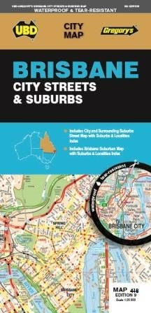 MAP BRISBANE CITY & SUBURBS UBD GREGORY'S 