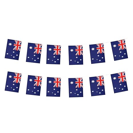 AUSSIE FLAG 7 FLAG BANNER 23CM x 35.5CM