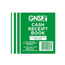 CASH RECEIPT BOOK GNS 9580 5X4 DUPLICATE CARBONLESS 50LF