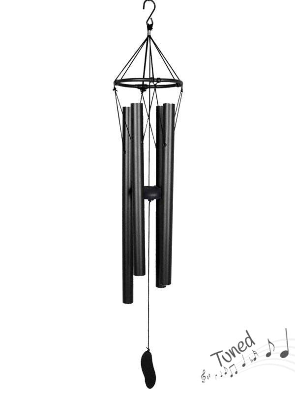 METAL BLACK HARMONIOUS WIND CHIME 84cm