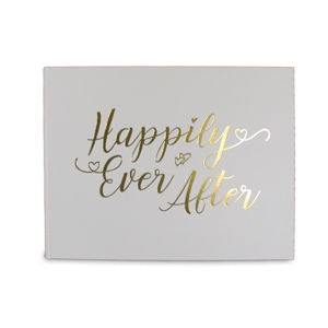 WEDDING GUEST BOOK GOLD WHITE