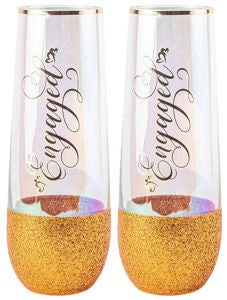 ENGAGED STEMLESS CHAMPAGNE GLASS SET