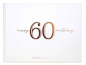 GUEST BOOK 60TH ROSE GOLD