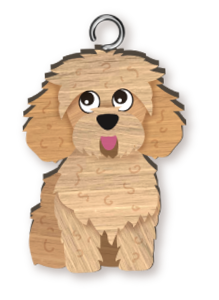 DOG HANDMADE KEYRING CAVOODLE