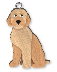 DOG HANDMADE KEYRING LABRADOODLE