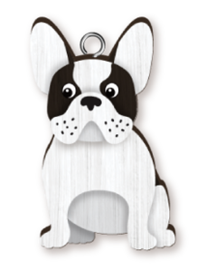 DOG HANDMADE KEYRING BULLDOG