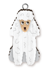DOG HANDMADE KEYRING POODLE