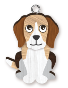 DOG HANDMADE KEYRING BEAGLE