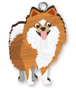 DOG HANDMADE KEYRING POMERANIAN