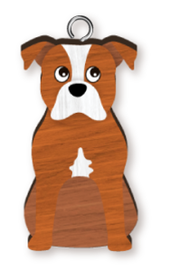 DOG HANDMADE KEYRING STAFFY