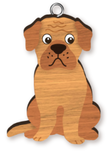 DOG HANDMADE KEYRING FRENCH MASTIFF