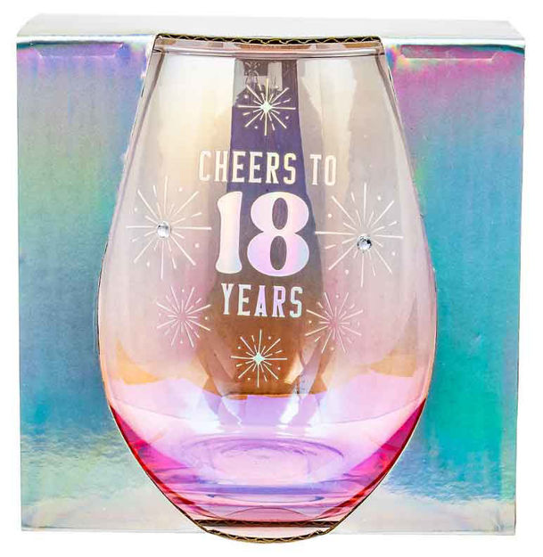 18TH STEMLESS GLASS HOLOGRAPHIC