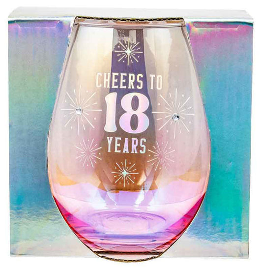 18TH STEMLESS GLASS HOLOGRAPHIC