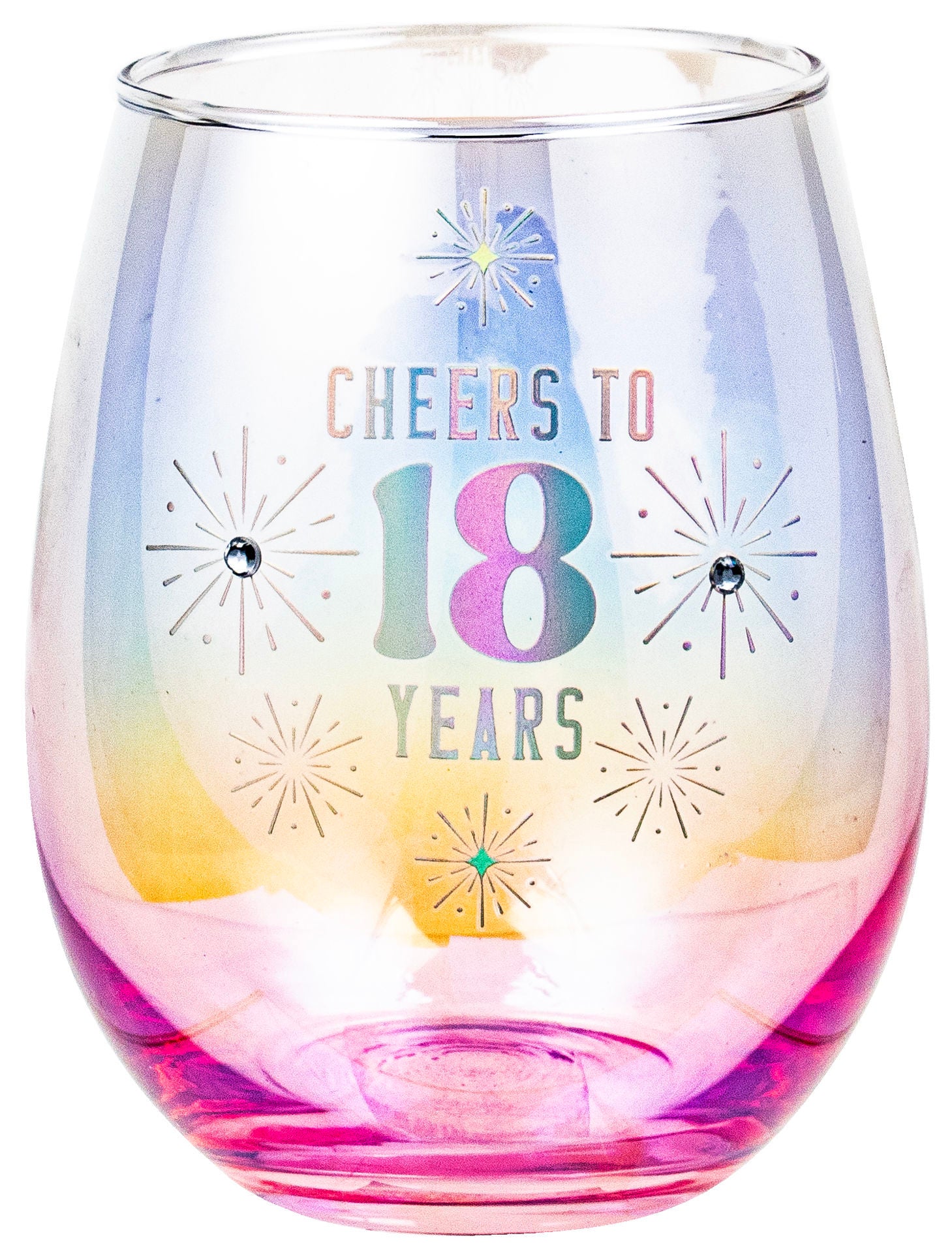 18TH STEMLESS GLASS HOLOGRAPHIC