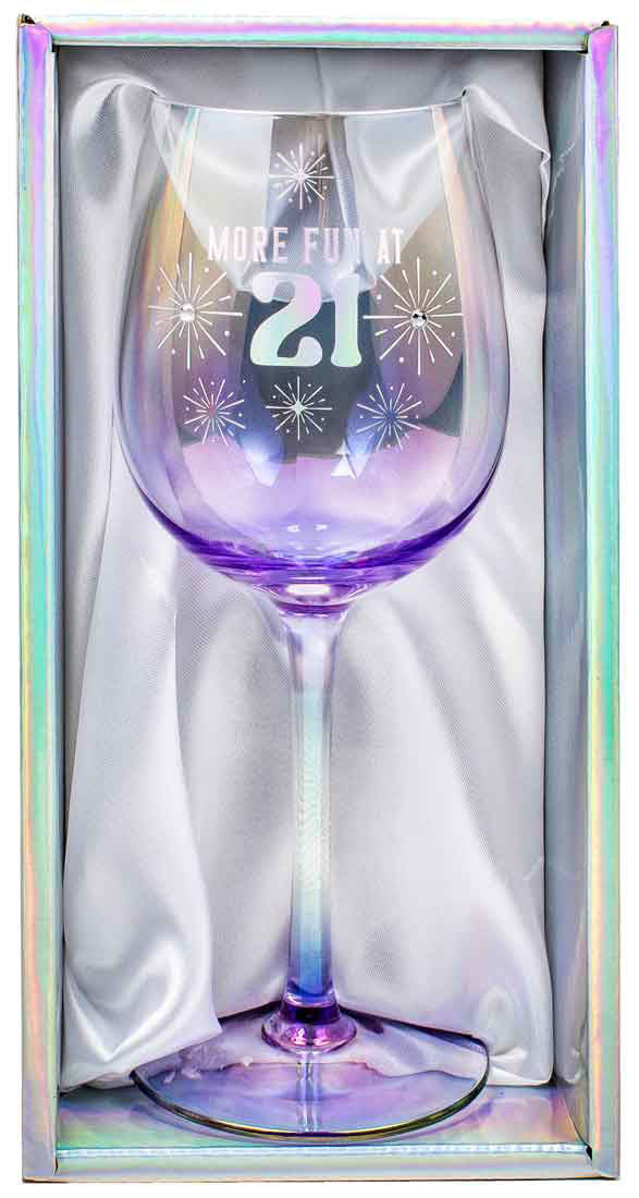21ST WINE GLASS HOLOGRAPHIC