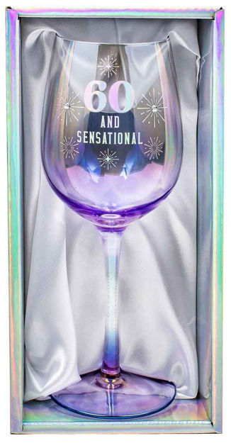 60TH WINE GLASS HOLOGRAPHIC