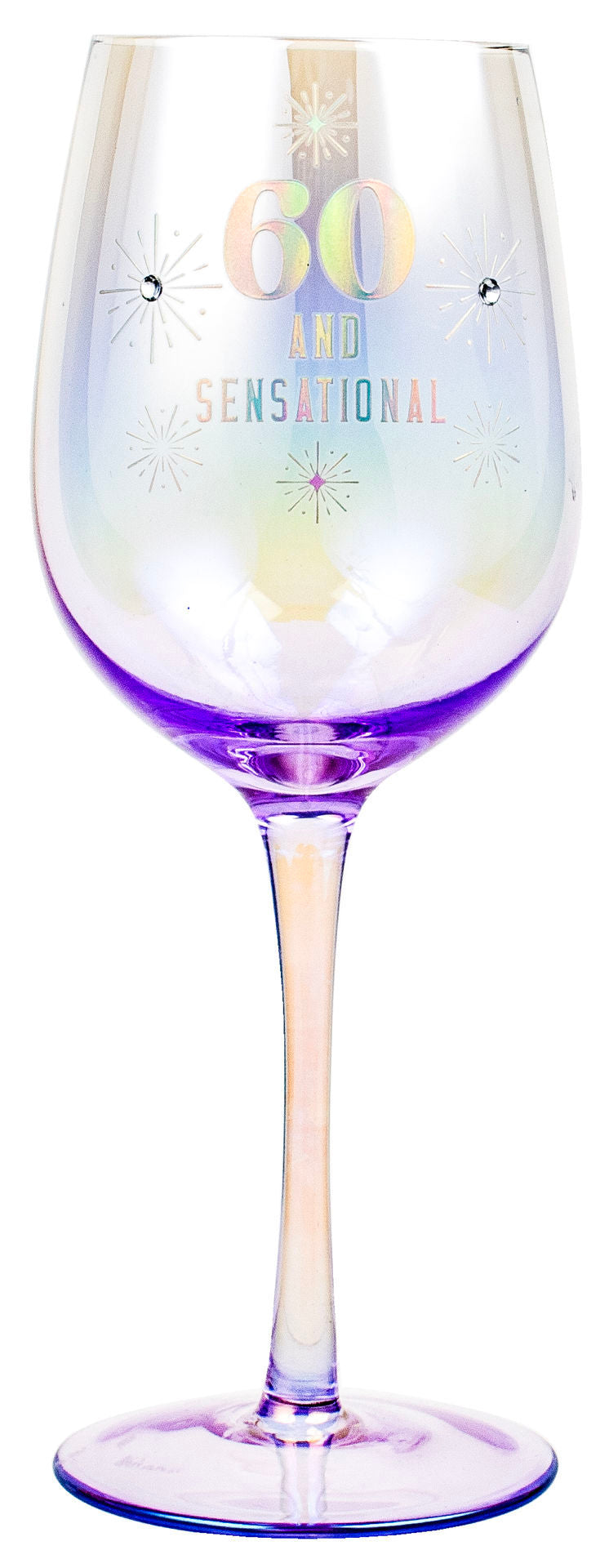 60TH WINE GLASS HOLOGRAPHIC