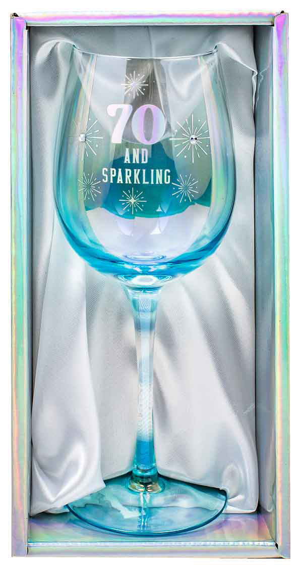 70TH WINE GLASS HOLOGRAPHIC